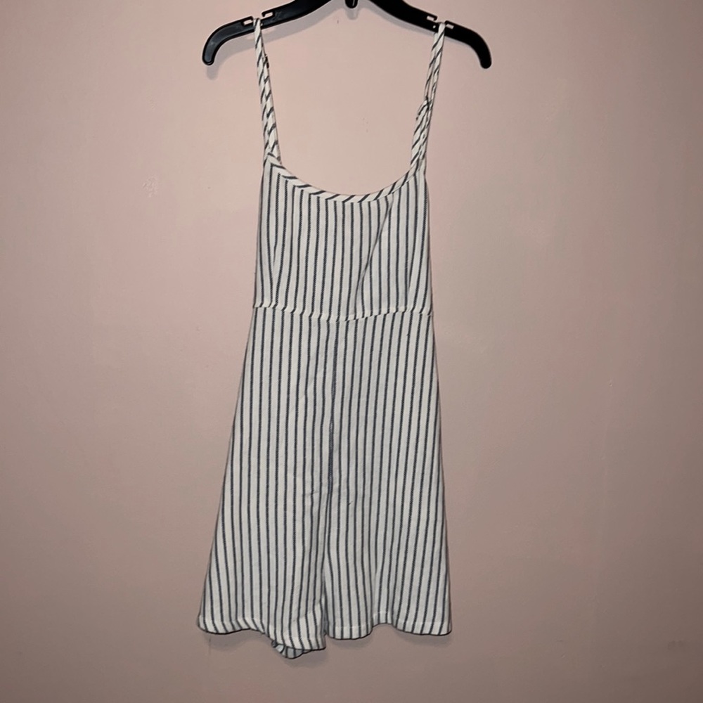 Billabong striped romper -blue and white